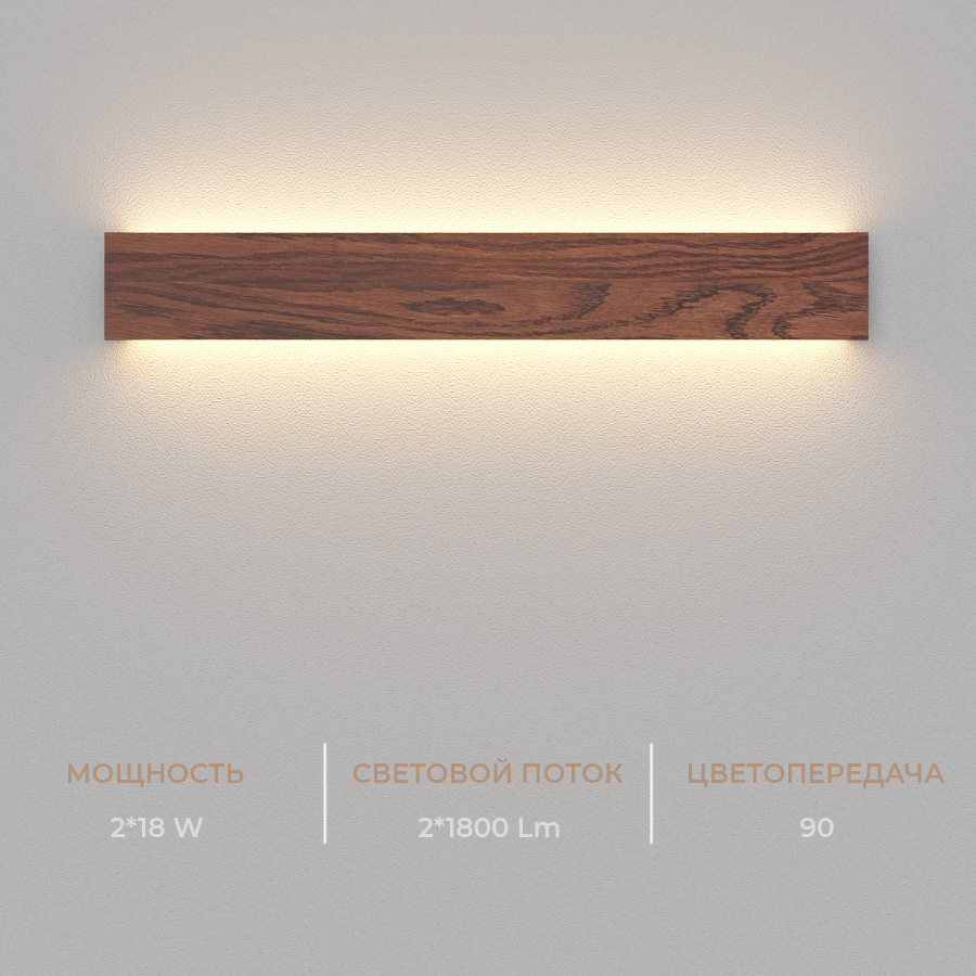 Настенный светодиодный светильник Ledron GW-M066-687 Wooden White (4527)