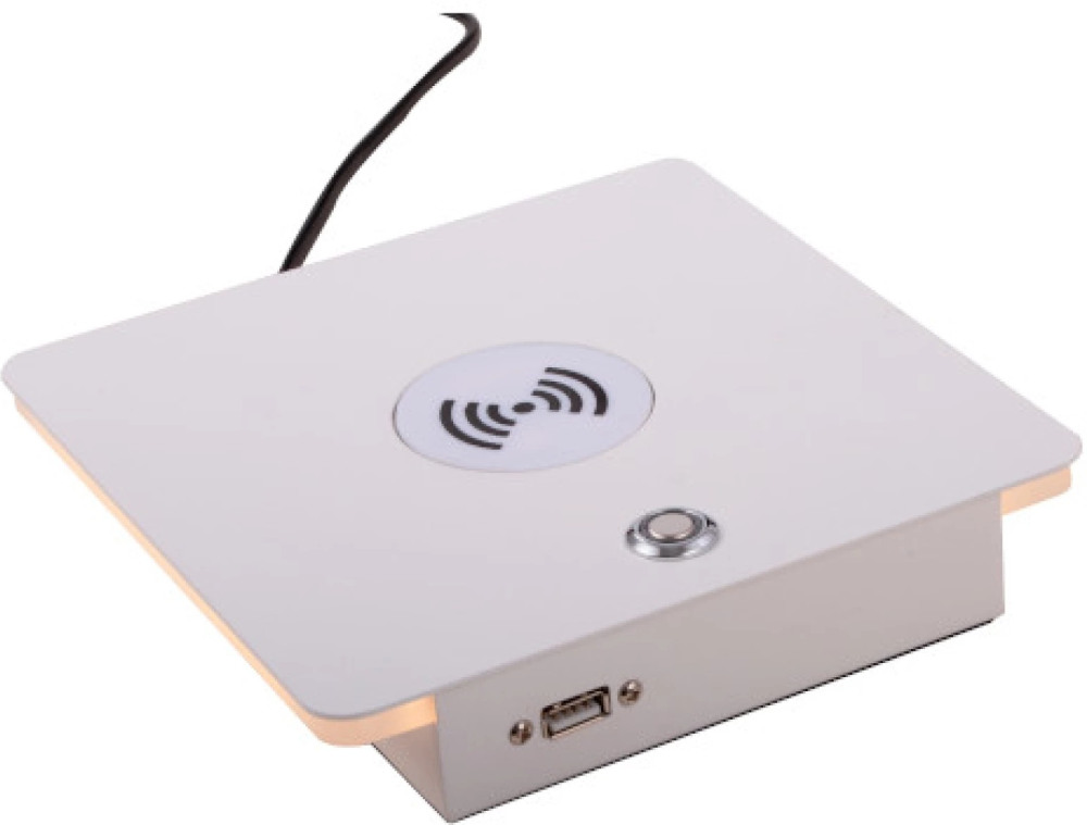 Настольная лампа светодиодная с беспроводной зарядкой и USB-портом Lightstar Muro 808536 (808536)