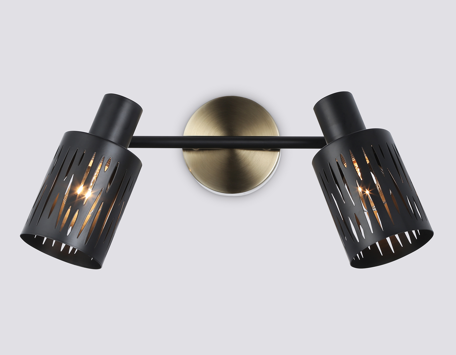 Настенно-потолочный спот в стиле лофт TR8668/2 BK/SB чёрный/бронза E14/2 max 60W 360*100*190