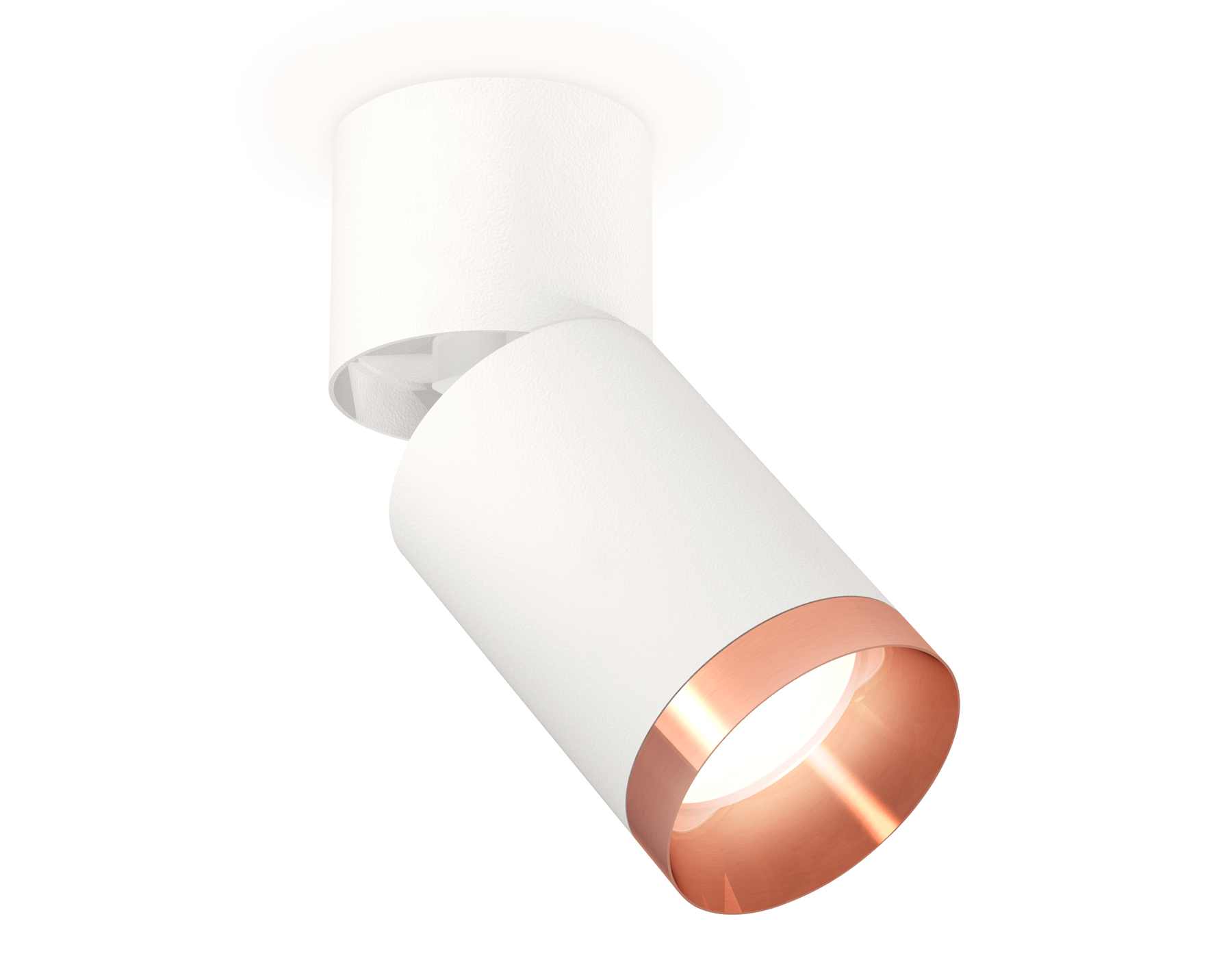 Комплект накладного поворотного светильника XM6312045 SWH/WH/PPG белый песок/белый/золото розовое полированное MR16 GU5.3 (A2220, C6312, N6135)