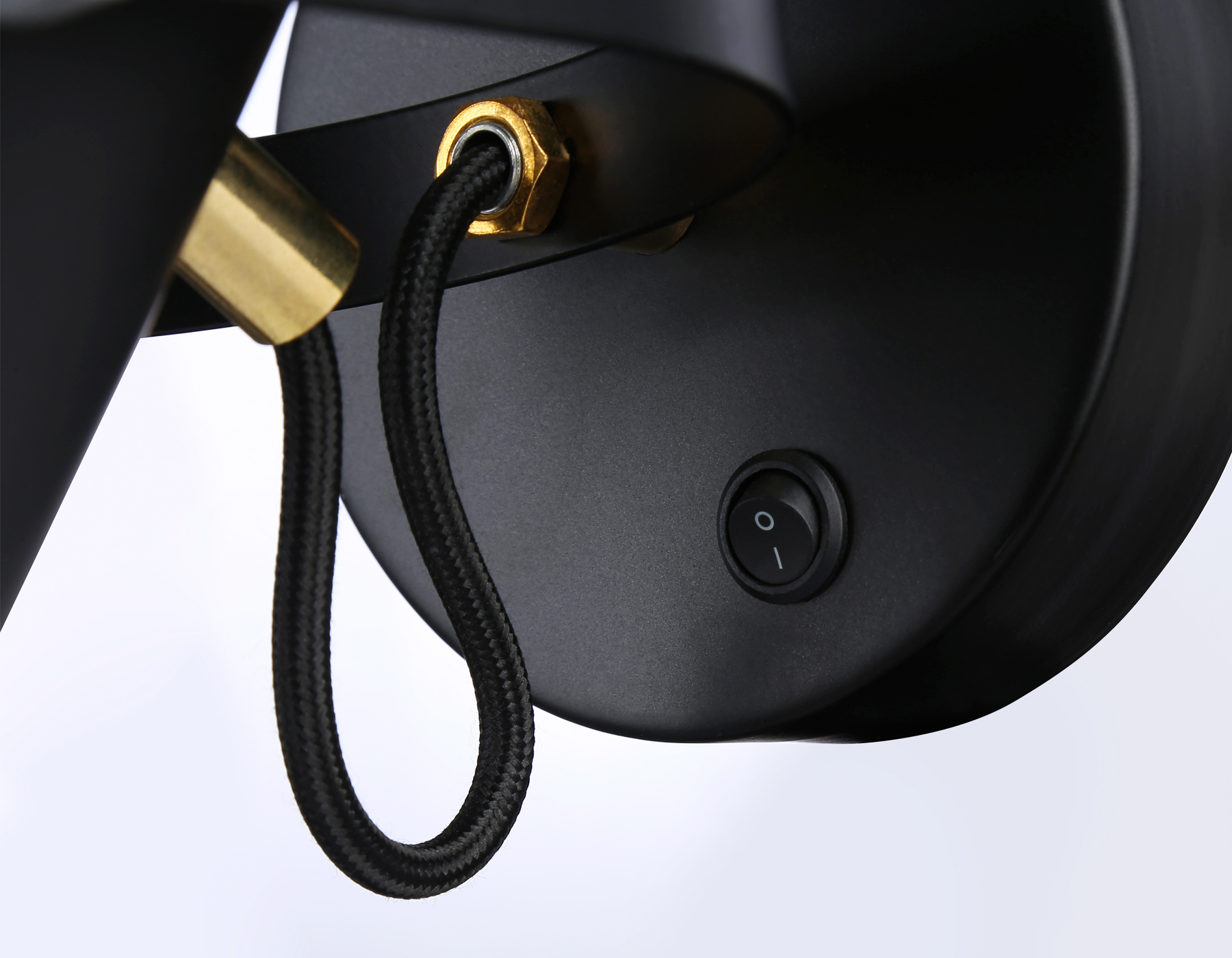 Накладной спот с выключателем в стиле лофт TR8204 BK черный E27 max 40W D117*280