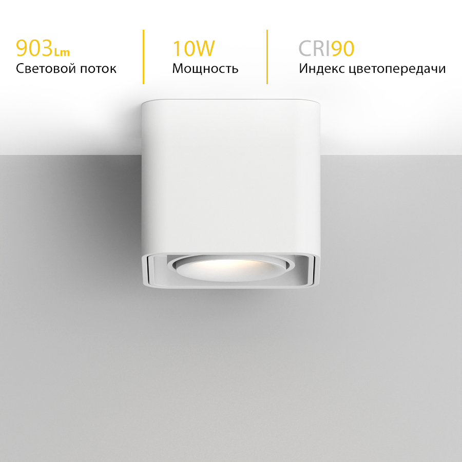 Накладной поворотный светодиодный светильник Ledron TUBING White (2665)