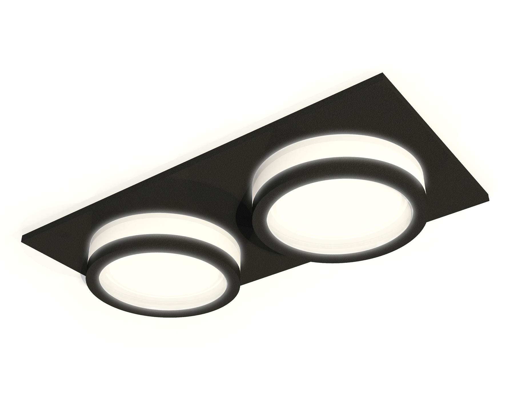 Комплект встраиваемого светильника с акрилом XC6526060 SBK/FR черный песок/белый матовый MR16 GU5.3 (C6526, N6221)