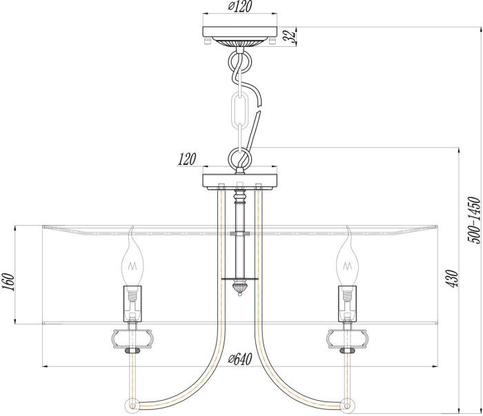 Подвесная люстра Roma ARM006PL-08G (arm006pl-08g)