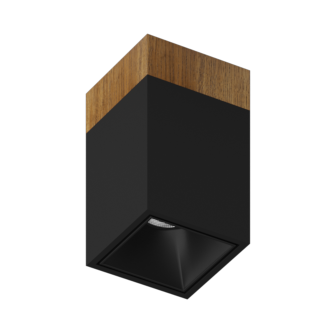 Накладной светодиодный светильник Ledron KUBING 130 Wooden Black (4485)