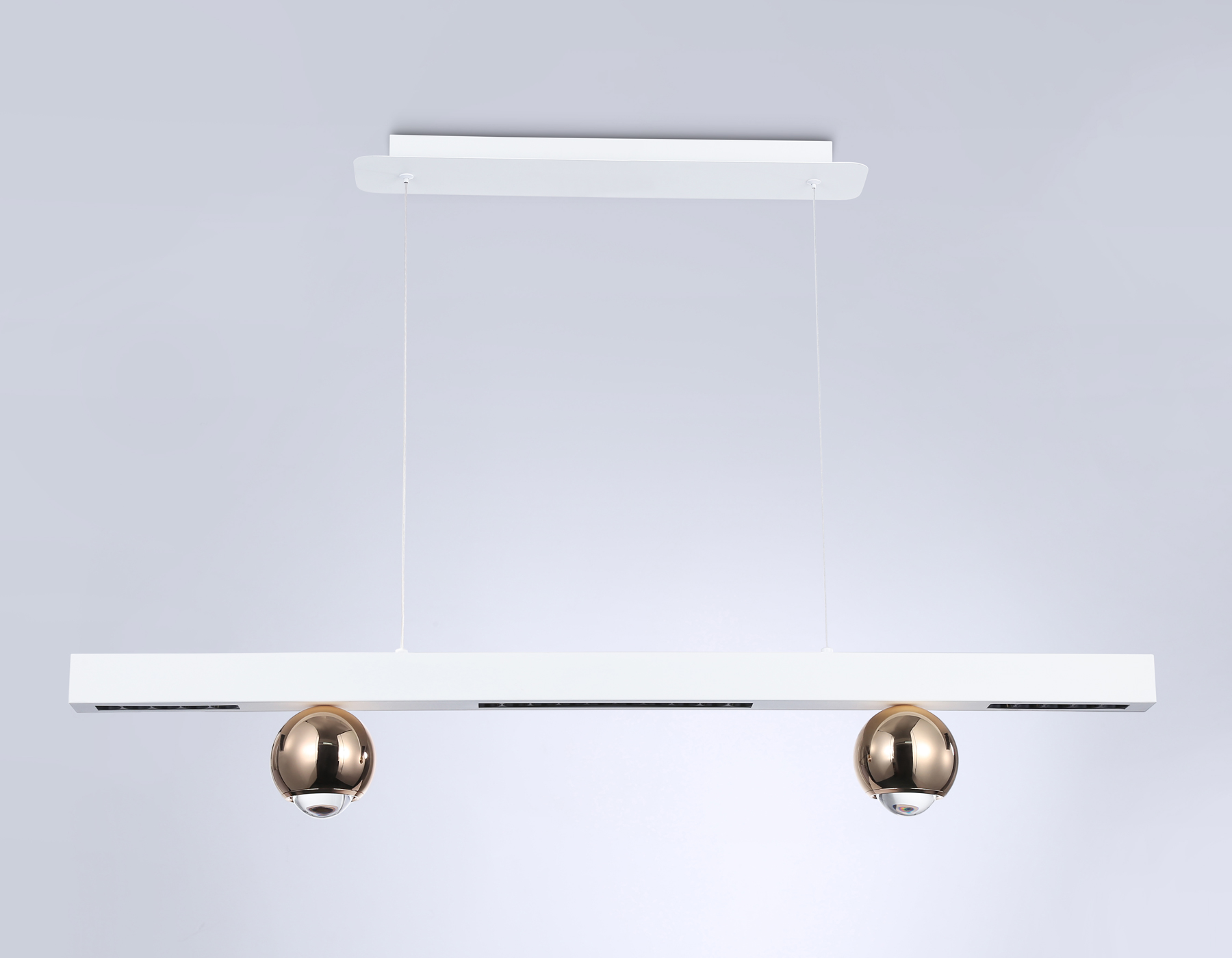 Подвесной светодиодный светильник FL5955 WH/GD белый/золото 4200K 18W 1000*70*1200 (Без ПДУ)