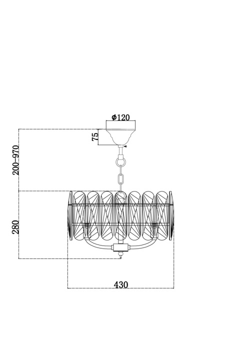 Подвесная люстра Suite MOD122PL-05BS (mod122pl_05bs)