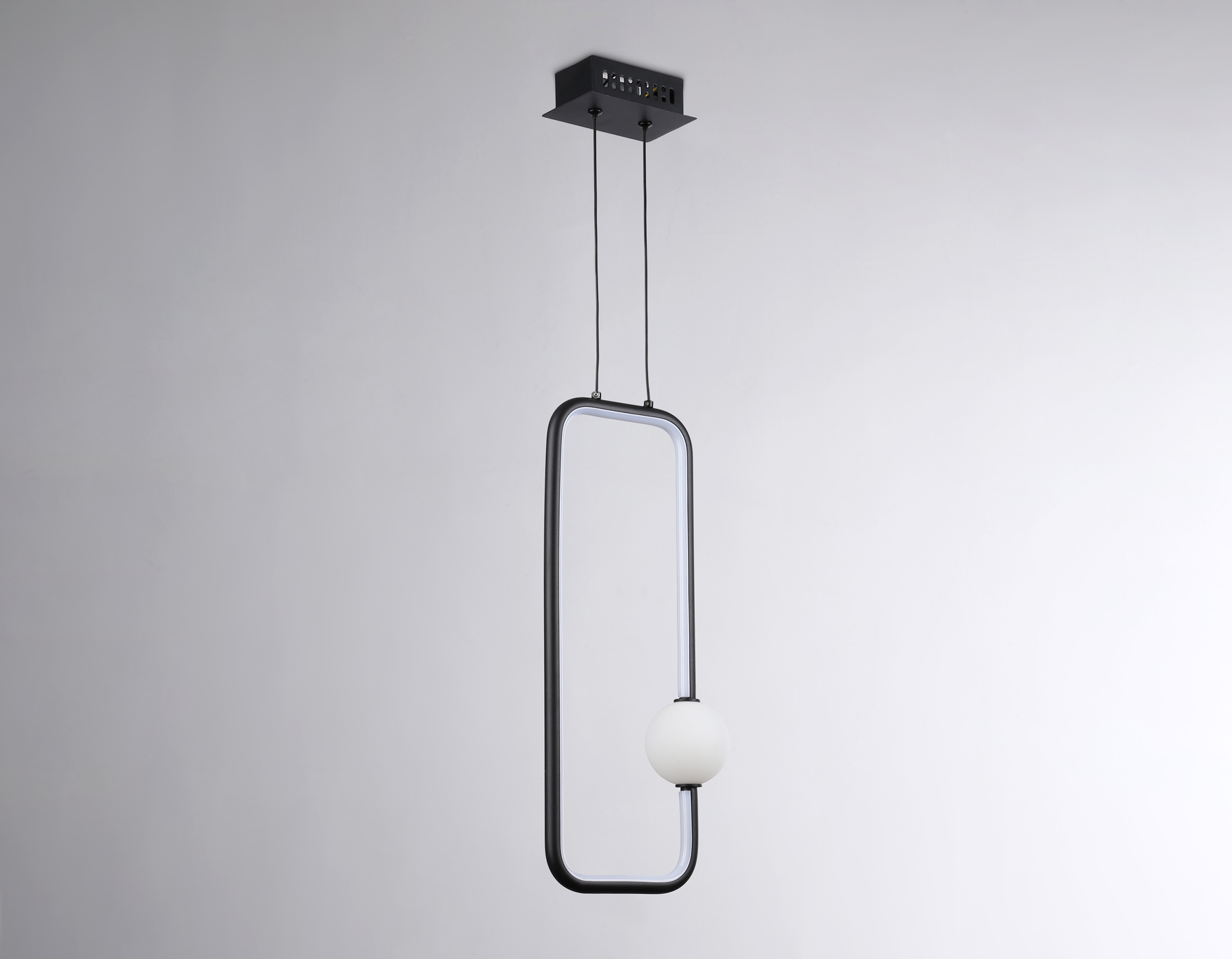 Подвесной светодиодный светильник FL66363 BK черный 19W 4200K 190*80*1000