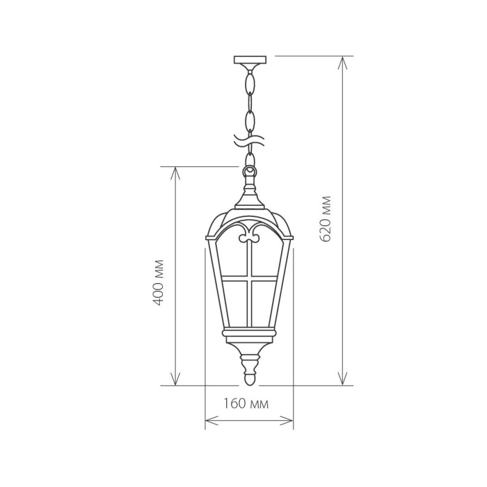Уличный светильник подвесной Mira H черное золото (electrostandart_a025299)