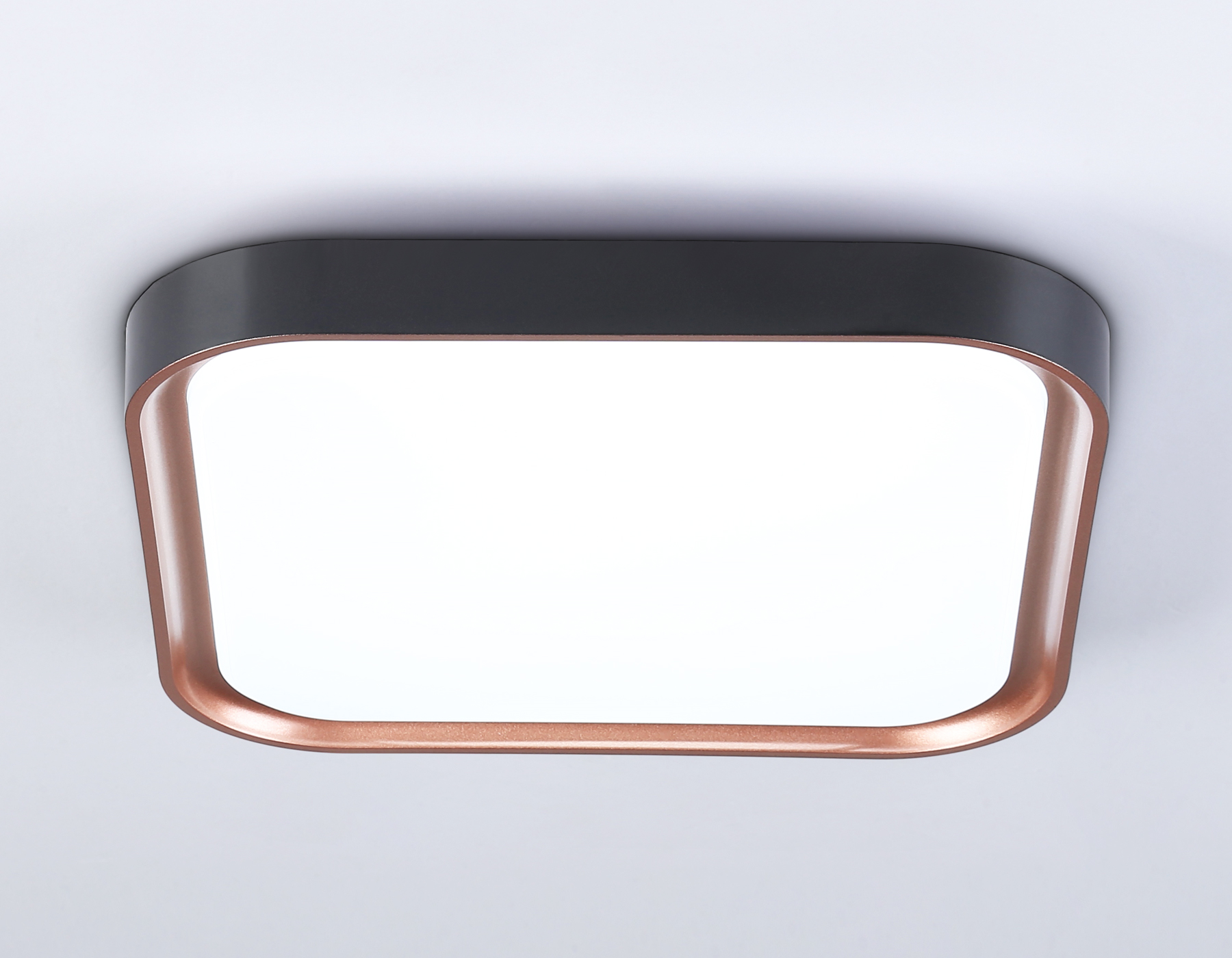 Потолочный светодиодный светильник FZ1271 BK/PGD черный/розовое золото 27W 5000K 350*350*60 (Без ПДУ)