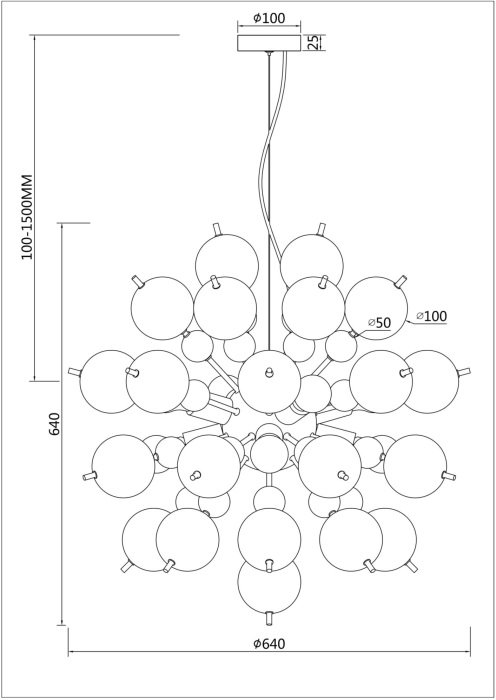 Подвесная люстра Bolla MOD133PL-08CH (mod133pl-08ch)