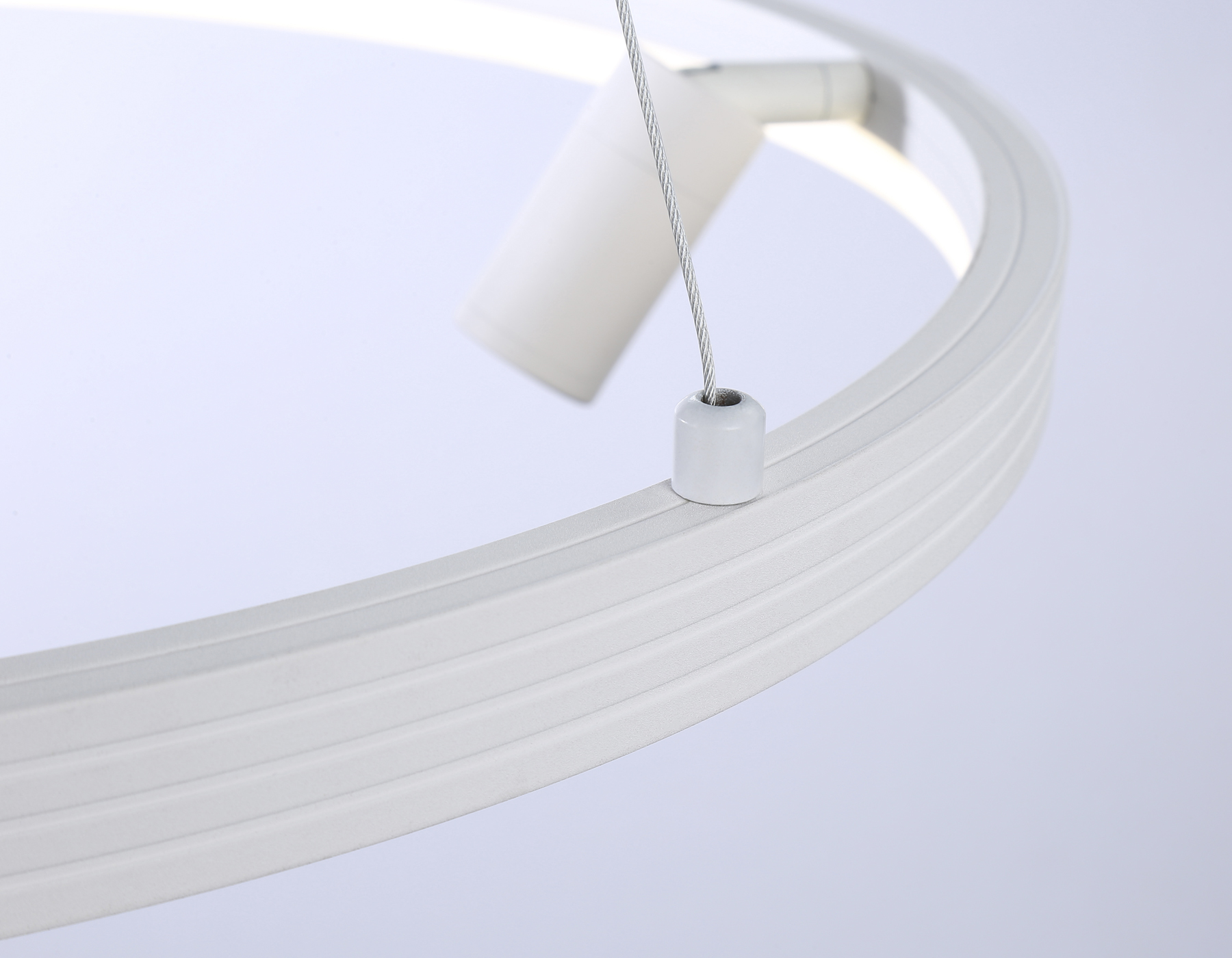 Подвесной светодиодный светильник с пультом FL5281/1+3 WH белый 50W 3000K/4200K/6400K+4200K D500*1200 (ПДУ ИК)