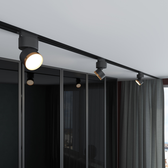 Трековый светильник Elektrostandard Impact 8551401 чрный матовыйзолото 10W 4200K однофазный (electrostandart_a062873)