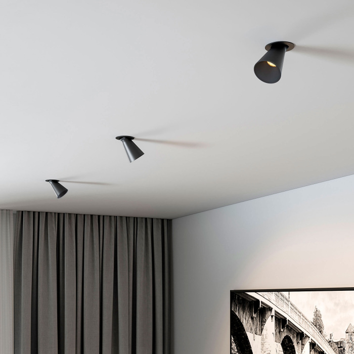 Светильник встраиваемый светодиодный Elektrostandard Bell 25097LED 8W 3000K черный (a068058)