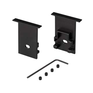 Заглушка SL-COMFORT-2542-F BLACK c отверстием (Arlight, Металл) 031783