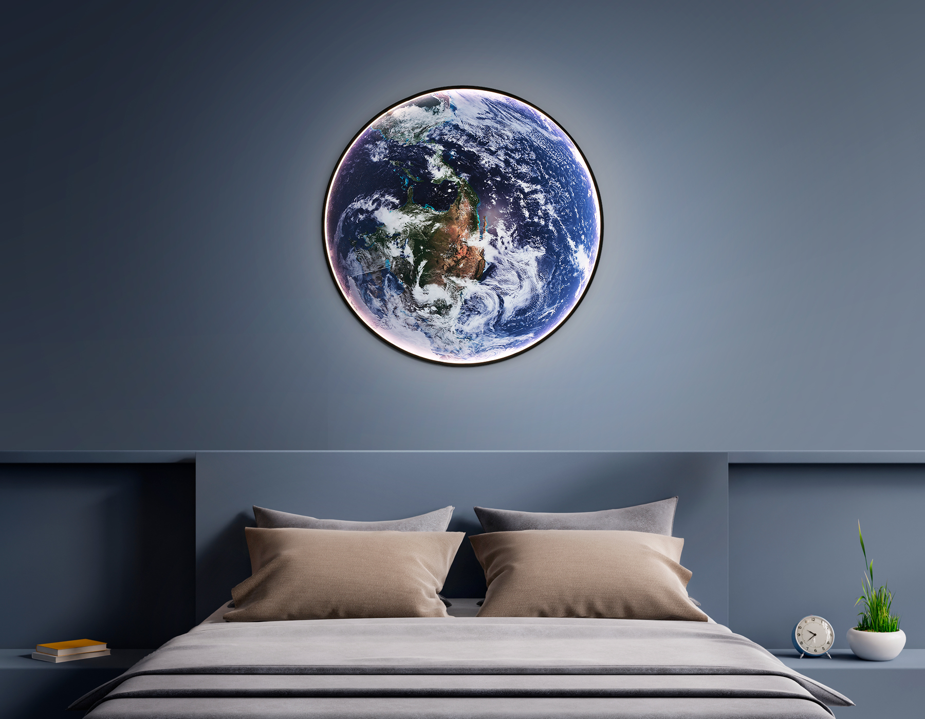 Настенно-потолочный светодиодный светильник FW11136 BK черный 50W LED 3000-6400K D800*38