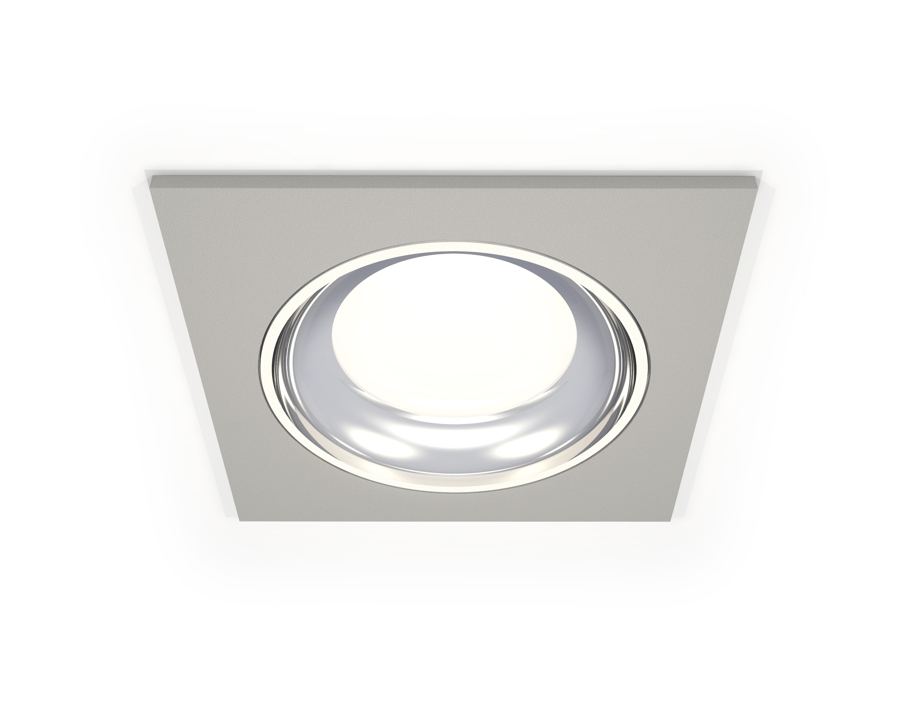 Комплект встраиваемого светильника XC7633061 SGR/PSL серый песок/серебро полированное MR16 GU5.3 (C7633, N7022)