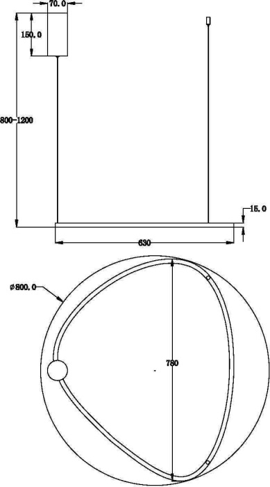 Подвесной светильник Glint MOD072PL-L36B3K (mod072pl-l36b3k)