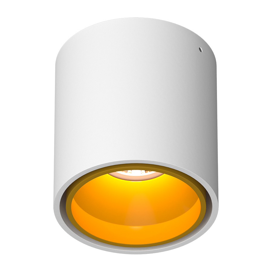 Накладной светильник под сменную лампу Ledron KEA R ED GU10 White-Gold (2798)