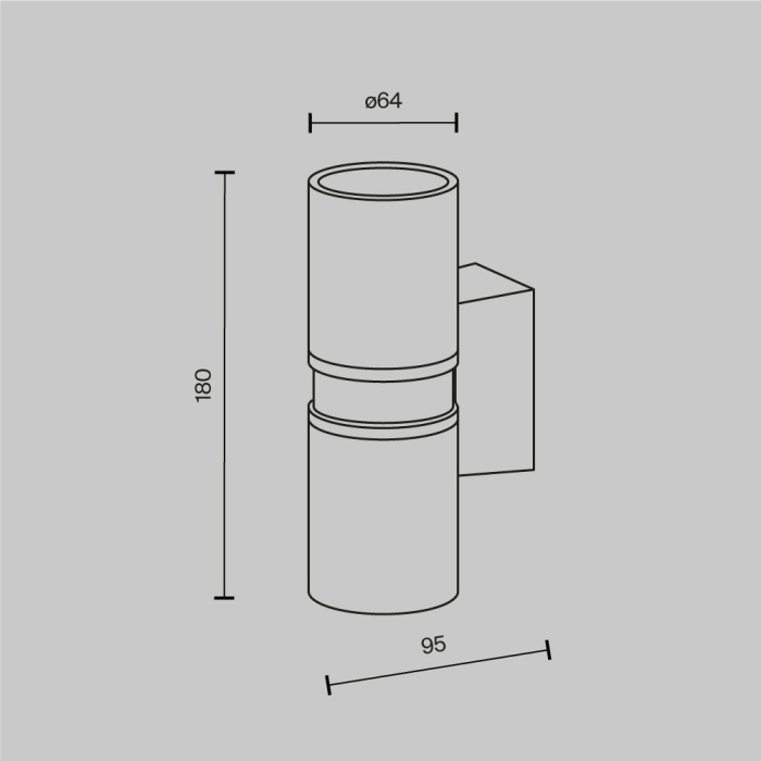 Настенный светильник уличный Maytoni Bowery O582WL-02BS (o582wl-02bs)