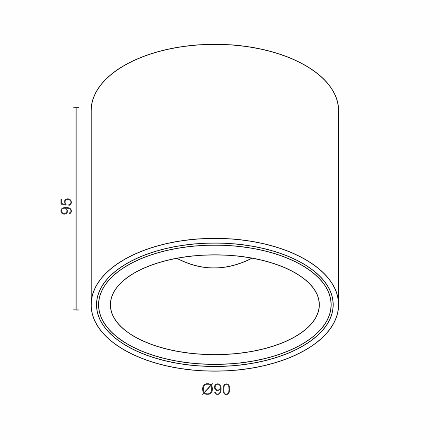 Накладной светильник под сменную лампу Ledron AO1706042 Black (2819)