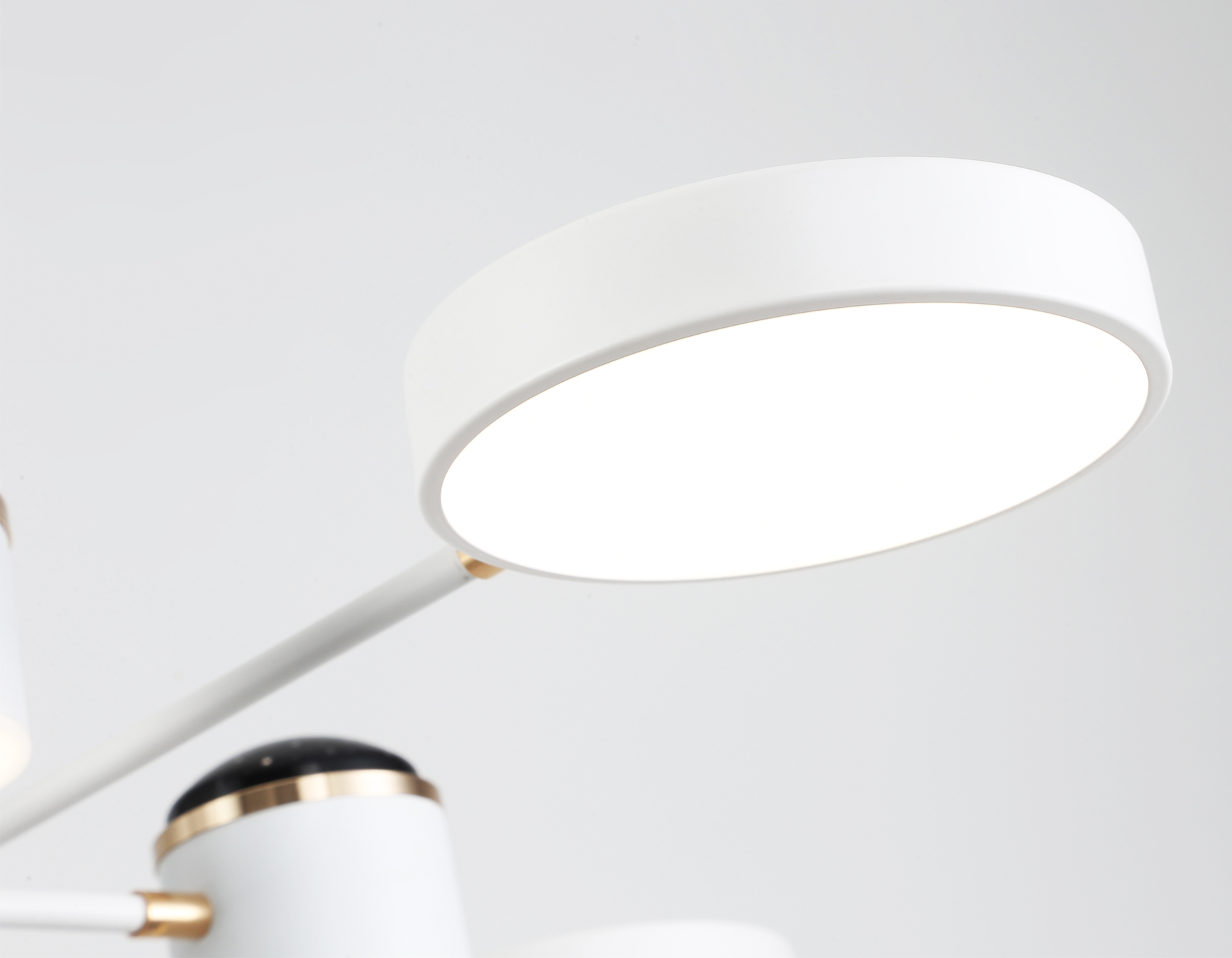 Люстра светодиодная на штанге FL51627/9+4 WH/FGD белый/золото 132W 3000-6000K D850*370 (без ПДУ)