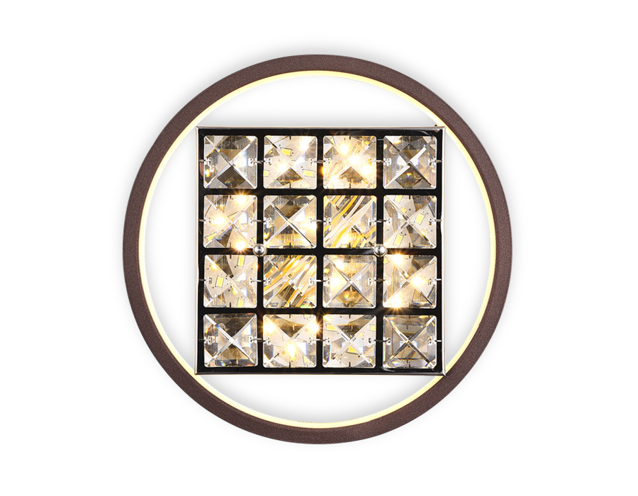 Настенно-потолочный светодиодный светильник FA105 CF кофе 15 W 3000K D230*70 (Без ПДУ)