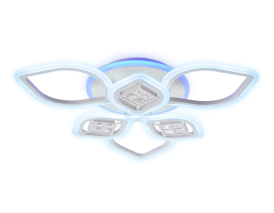 Потолочный светодиодный светильник с пультом FA282/3+3 WH белый 116W 660*600*120 (ПДУ РАДИО 2.4G)