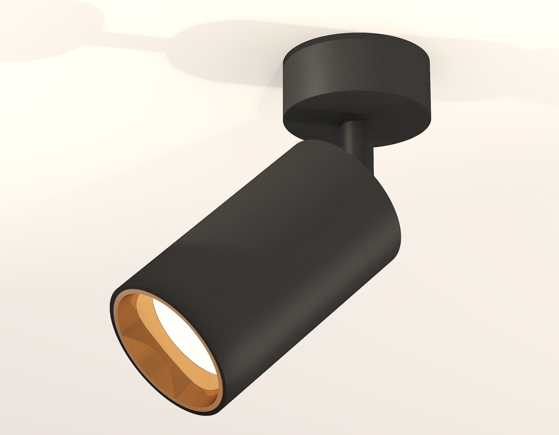 Комплект накладного поворотного светильника XM6323004 SBK/PYG черный песок/золото желтое полированное MR16 GU5.3 (A2210, C6323, N6113)