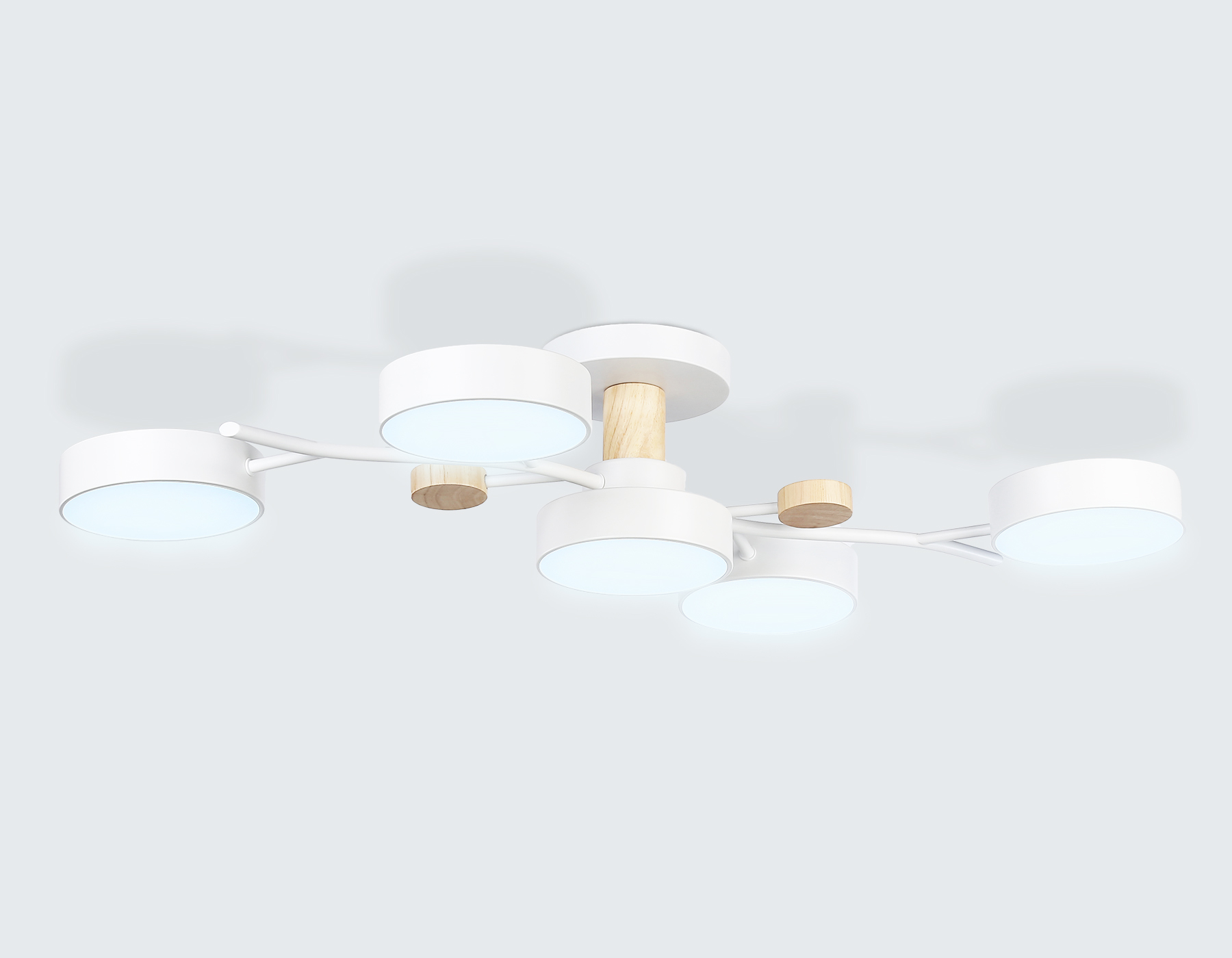 Подвесной светодиодный светильник с пультом FL4834/5 WH белый 3000K-6400K 70W 830*400*160 (ПДУ ИК)