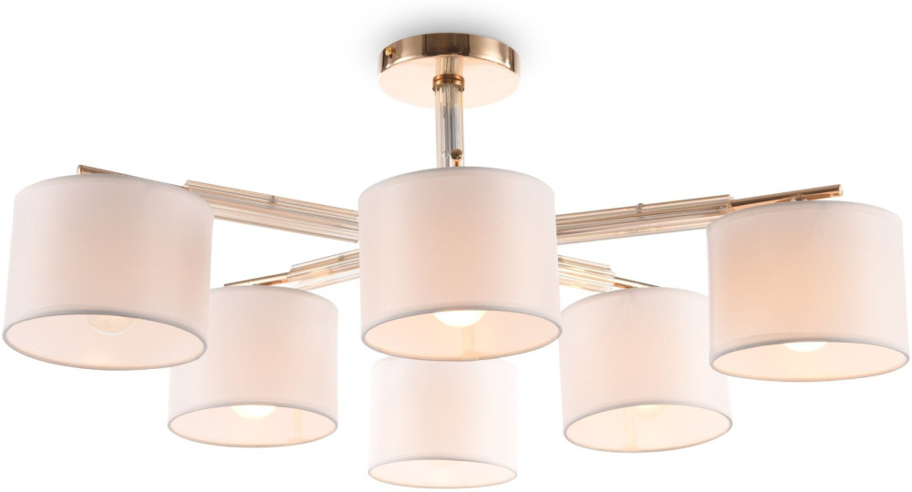 Потолочная люстра на штанге Freya Pipe FR5386CL-06G (fr5386cl-06g)