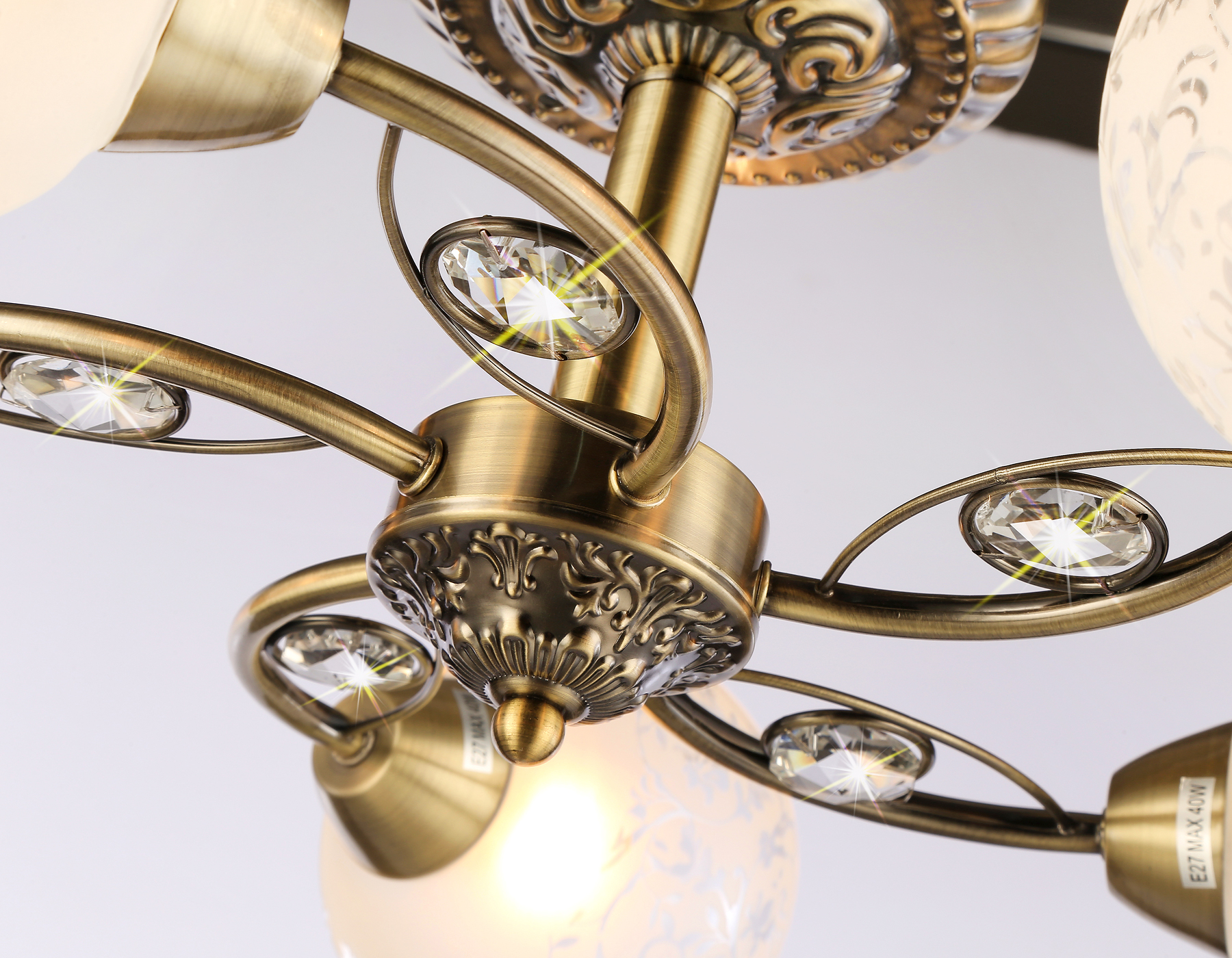 Потолочная люстра TR3064/5 SB/FR бронза/белый матовый E27/5 max 40W D615*245