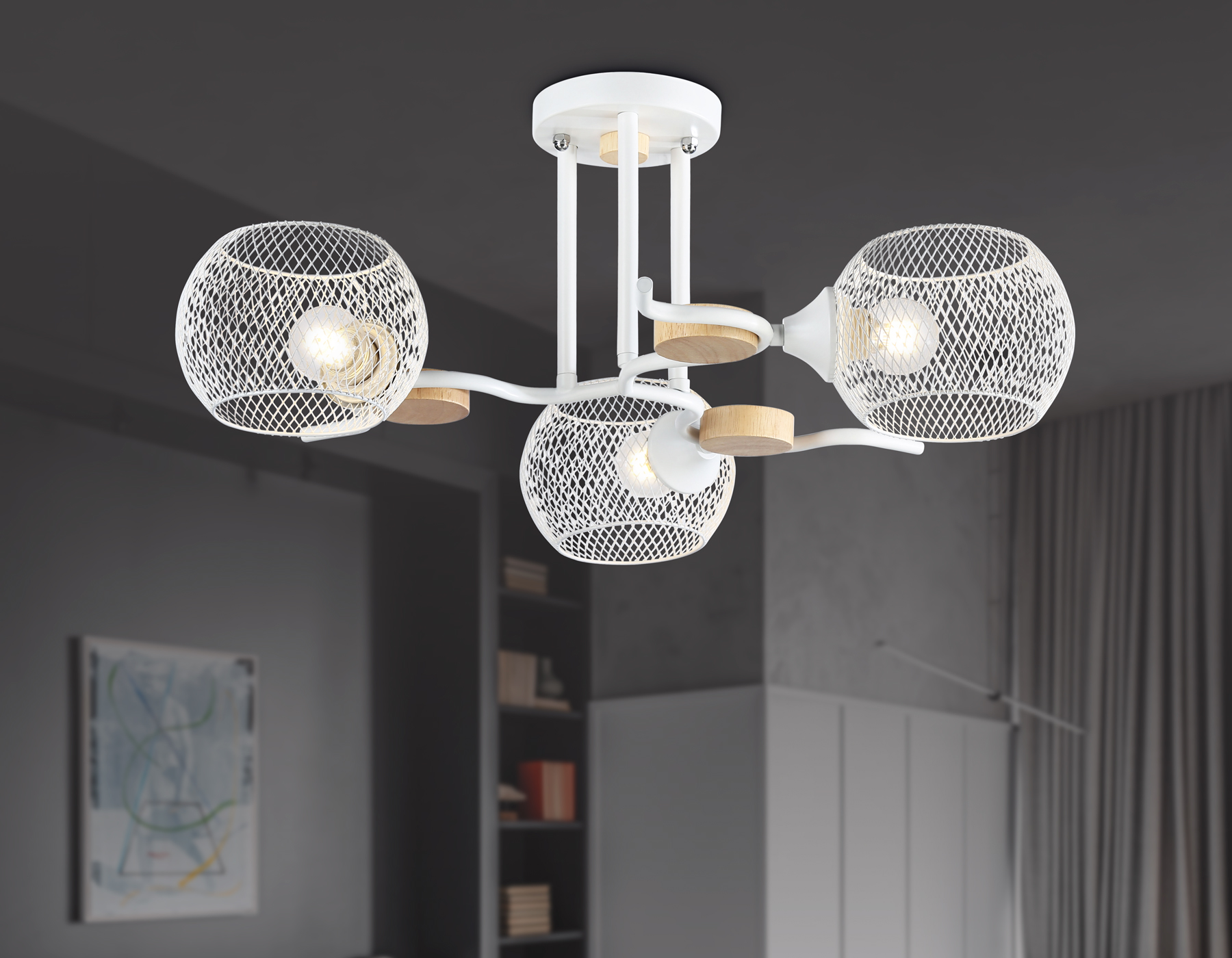 Подвесной светильник TR80163/3 WH белый E27/3 max 40W D580*220