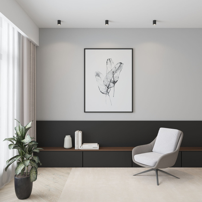 Точечный накладной светильник Denkirs Neat DK3110-BK (dk3110-bk)