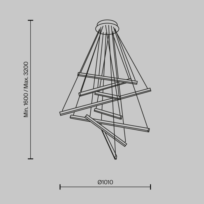 Подвесной светильник Maytoni Line MOD016PL-L96GK (mod016pl-l96gk)