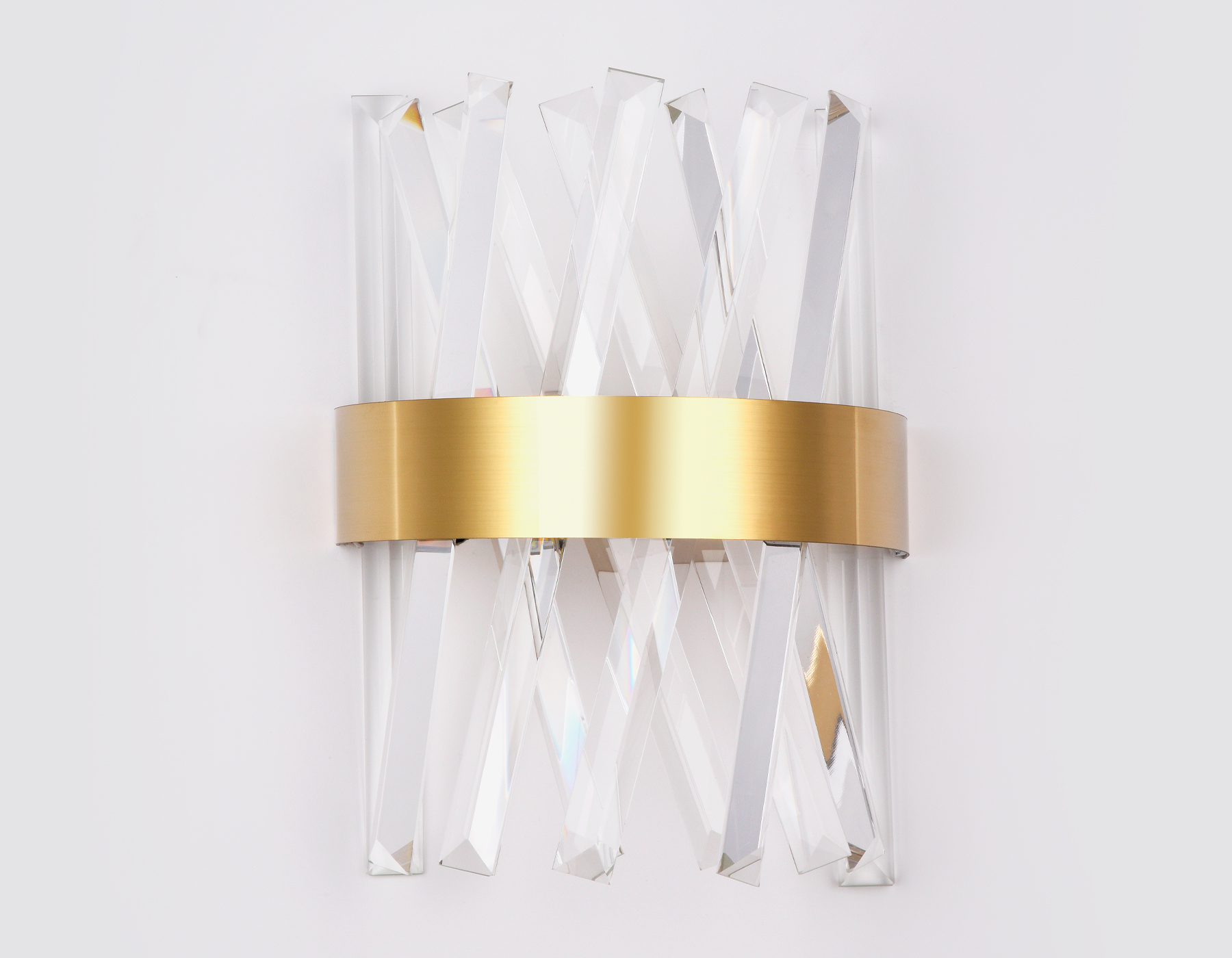 Настенный светодиодный светильник с хрусталем TR5324 GD/CL золото/прозрачный 24W 285*260*124