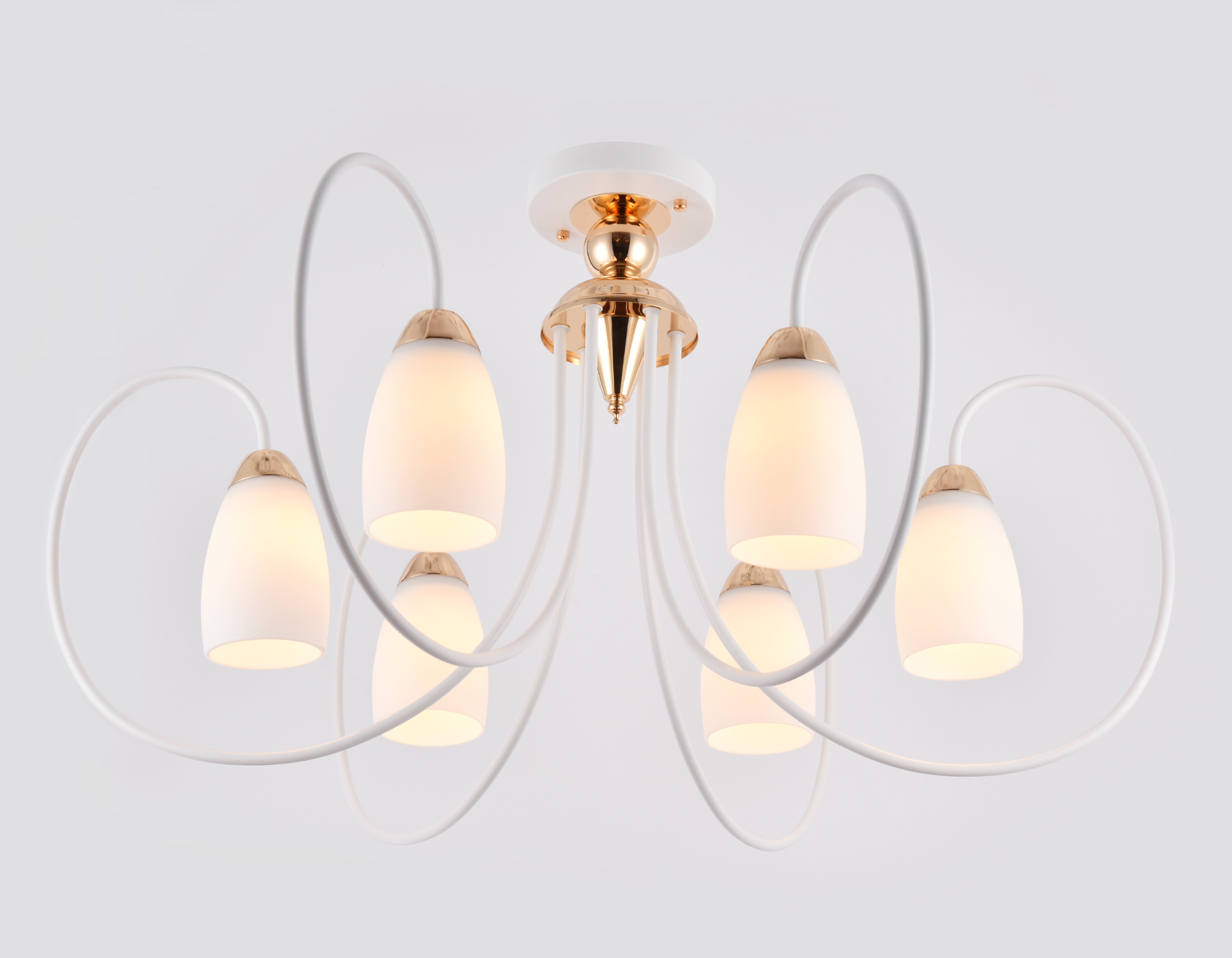 Потолочная люстра TR3120/6 WH/GD белый/золото E27 max 40W D850*480