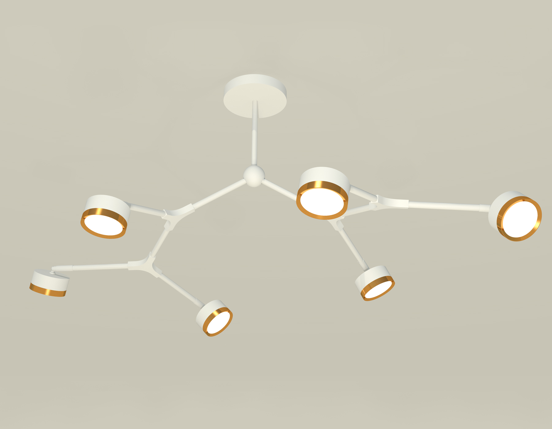 Комплект подвесного поворотного светильника XB9055152/6 SWH/PYG белый песок/золото желтое полированное GX53 (C9055, N8124)