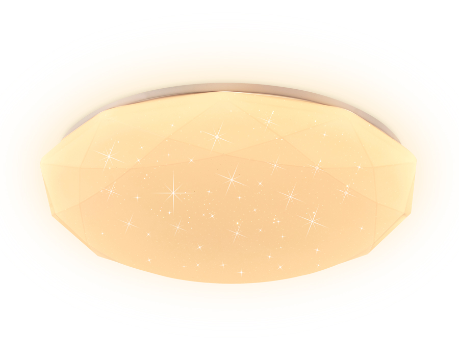 Светодиодный светильник c подсветкой RGB FF418 WH белый 80W D500*90 (ПДУ ИК)