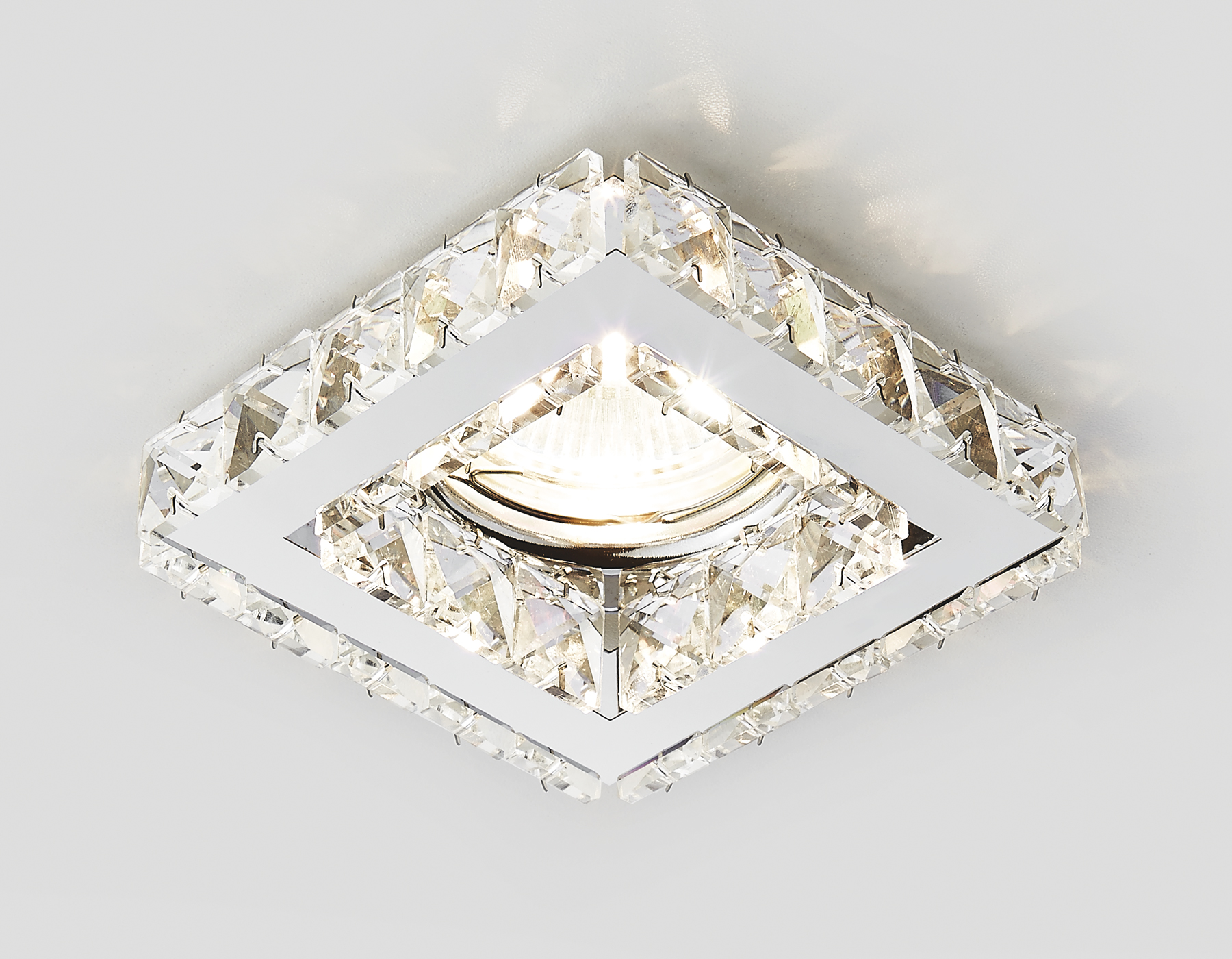 Встраиваемый точечный светильник MR16 с хрусталем K110 CL/CH хром/прозрачный хрусталь MR16