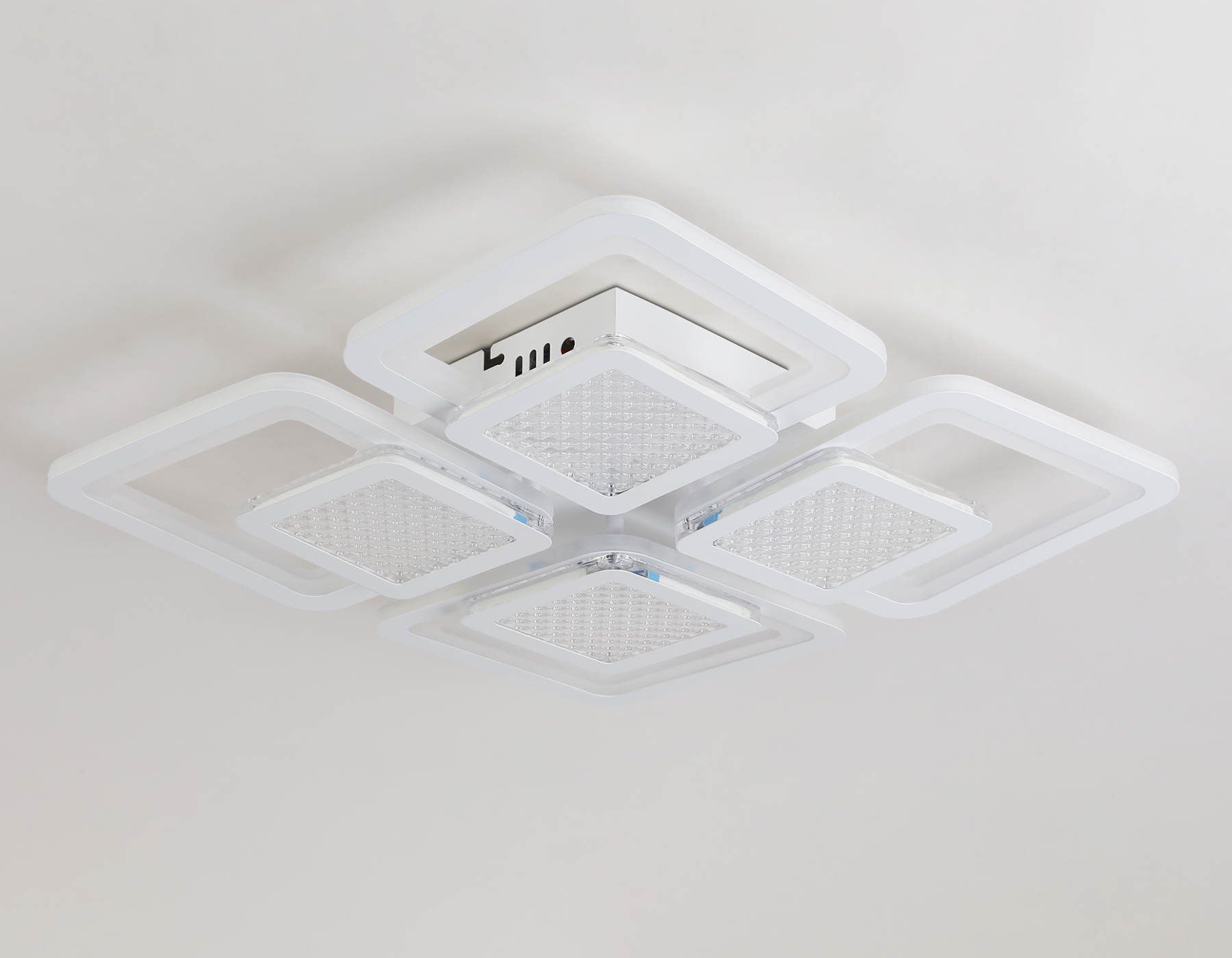 Потолочный светодиодный светильник с пультом FA4283/4+4 WH белый 100W 3000K+6400K/4200K/6400K+3000K 435*435*70 (ПДУ ИК)