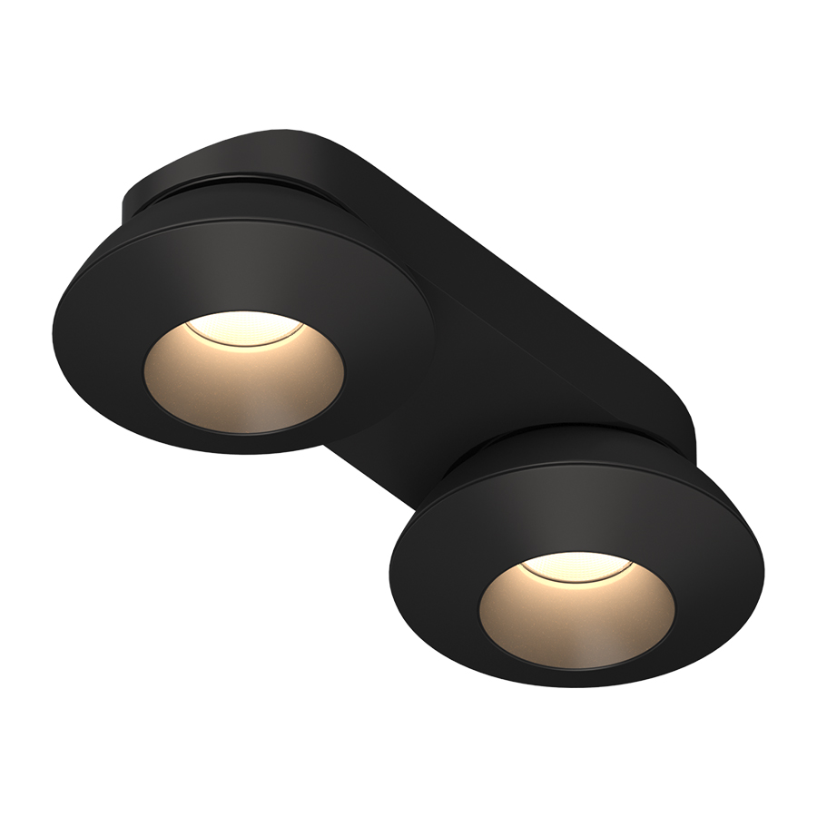 Накладной светодиодный светильник Ledron KRIS SLIM 2 Black (2767)