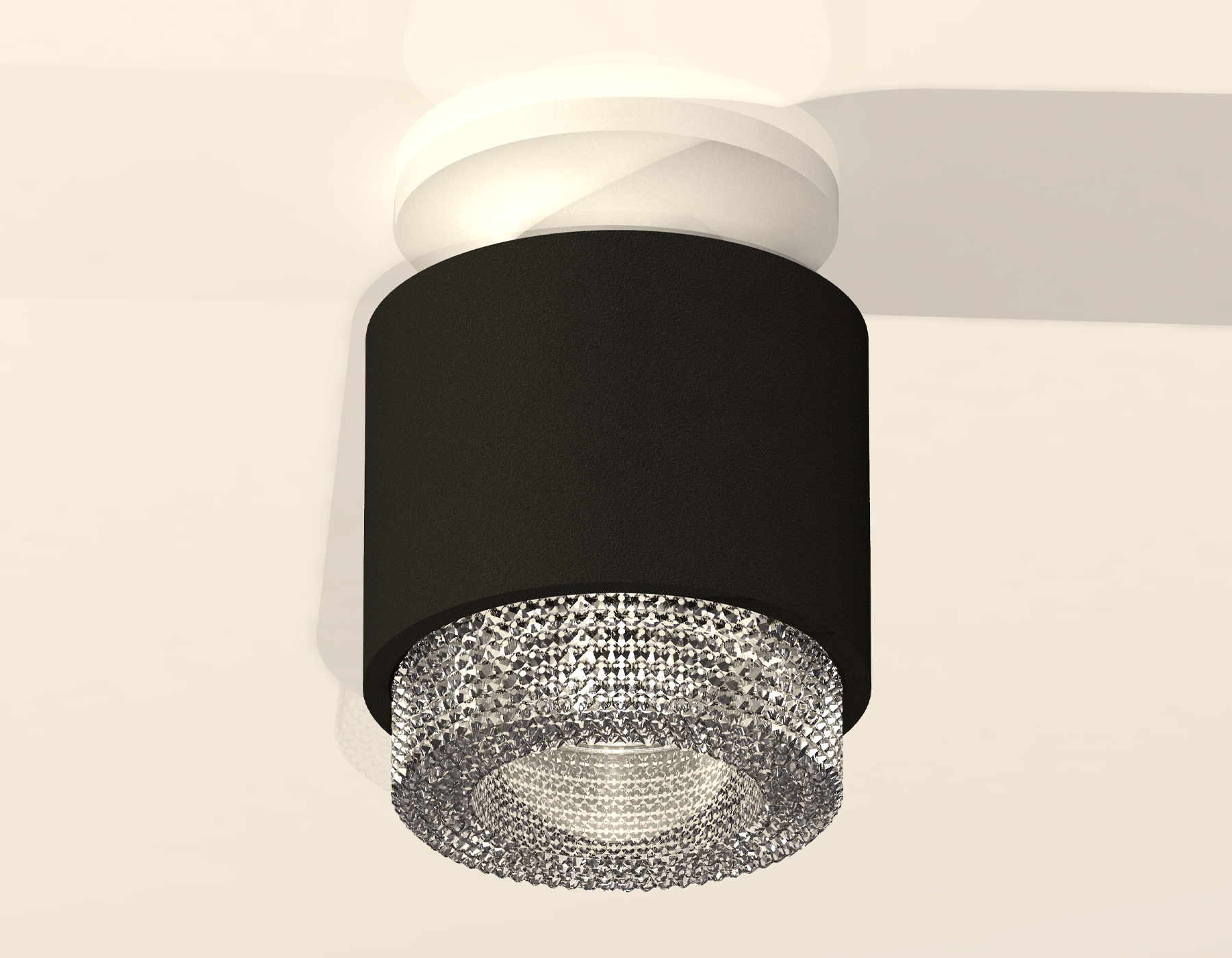 Комплект накладного светильника с композитным хрусталем XS7511042 SBK/SWH/CL черный песок/белый песок/прозрачный MR16 GU5.3 (N7925, C7511, N7191)