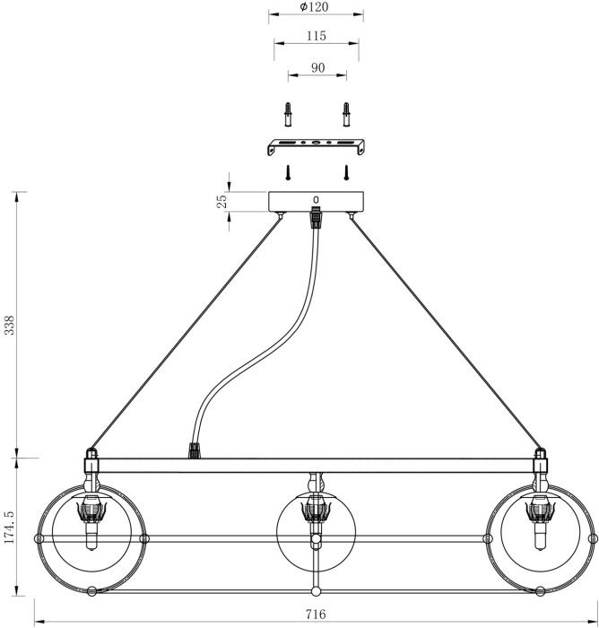 Подвесная люстра Carcass MOD312PL-10GCH (mod312pl-10gch)