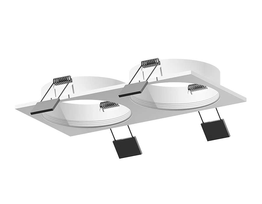 Корпус светильника встраиваемый для насадок D60mm C6525 SWH белый песок 160*80*H25mm MR16 GU5.3