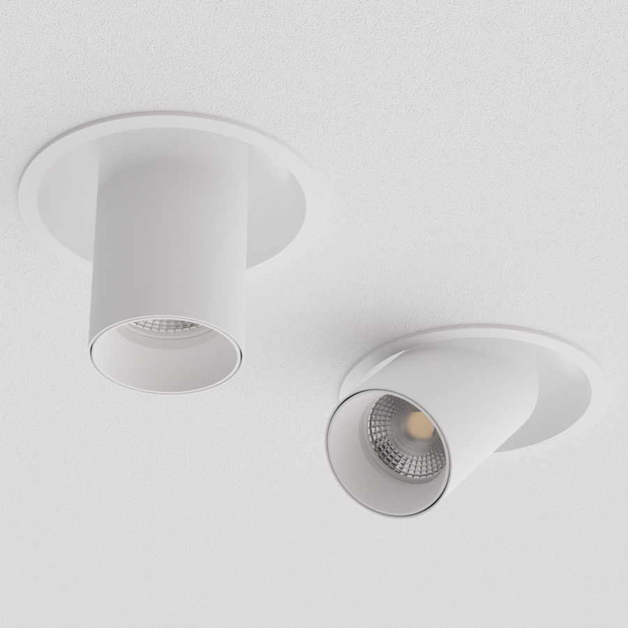 Встраиваемый поворотный светильник под сменную лампу Ledron MJ-1130 White (2319)