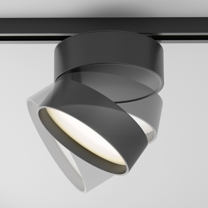 Трековый светильник однофазный 220V 18W Maytoni Onda TR007-1-18W3K-B-1 (tr007-1-18w3k-b-1)