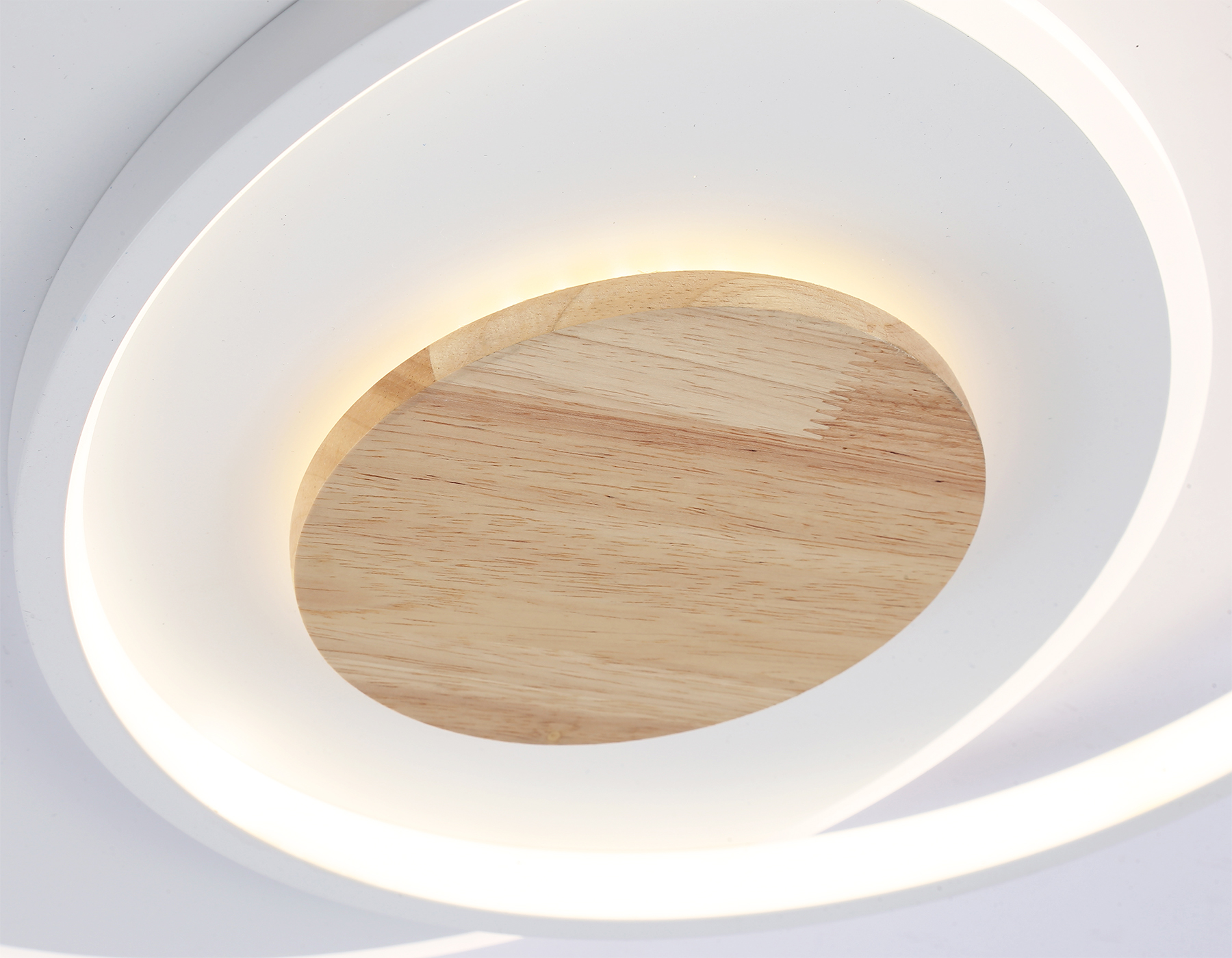 Светильник светодиодный потолочный FL4788 WH/WD белый/дерево 54W 3000-6000K 460*365*45 (без ПДУ)