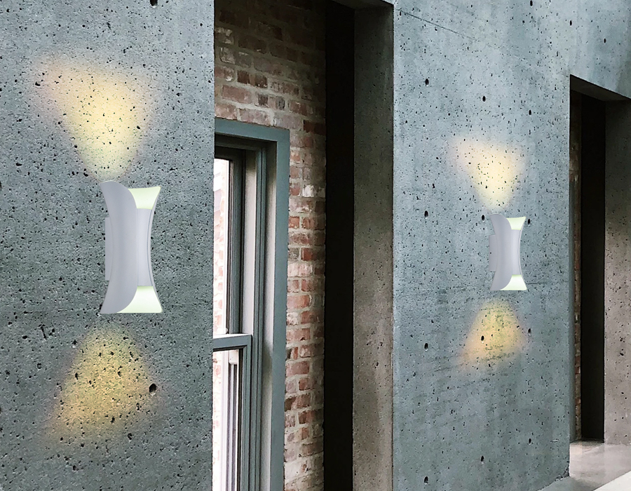 Настенный светодиодный светильник с высокой степенью влагозащиты FW192 WH/S белый/песок LED 4200K 10W 100*200*85