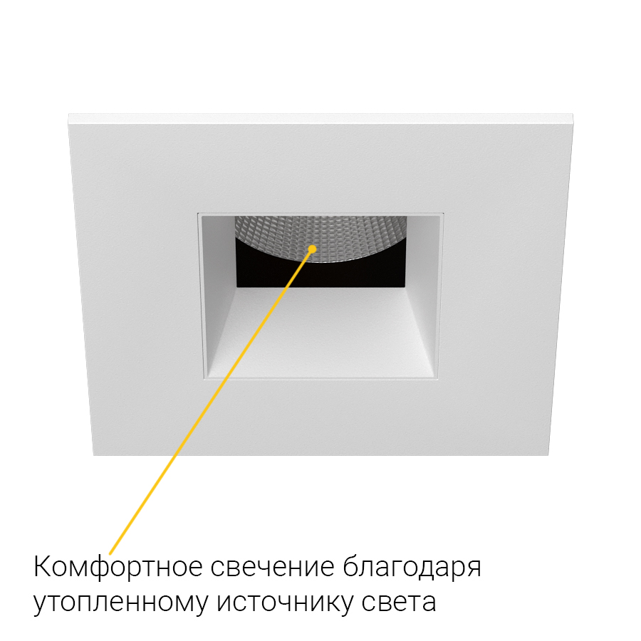 Встраиваемый светодиодный светильник Ledron FAST TOP SQ MINI White (2269)